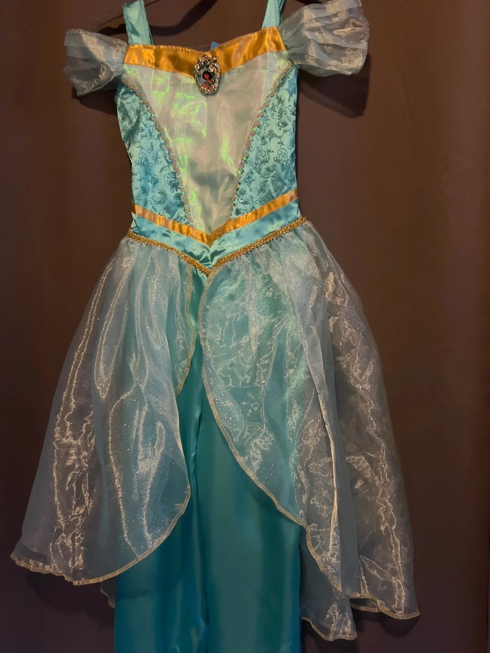 Disney Aqua and Gold Princess Superhero Dress